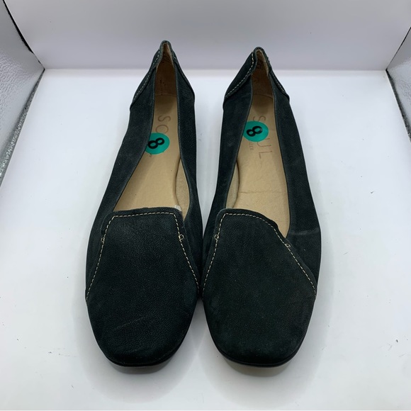 SOUL Naturalizer Lauryn Black Leather Nubuck Casual Loafers Size 8M - Picture 3 of 7